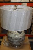 Boxed Mindy Browns Uttermost Ceramic Base Fabric Shade Oversize Table Lamp RRP £250 (18730) (