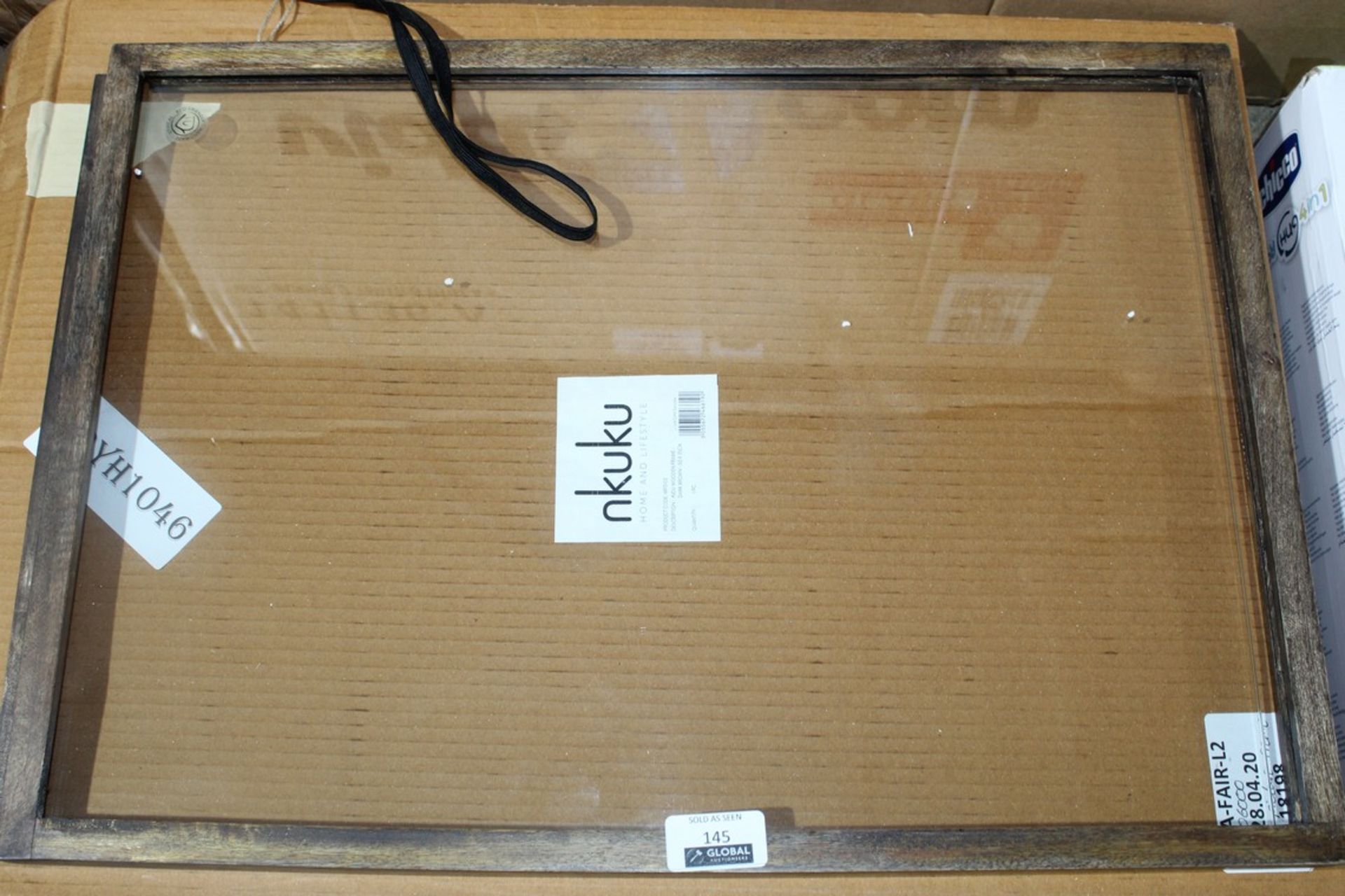 Boxed Nkuku Home And Lifestyle Dark Brown Wooden Indu Picture Frame RRP £50 (18198) (Appraisals