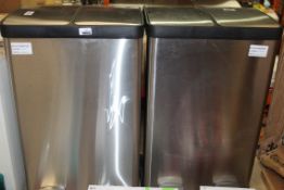 Stainless Steel Twin Recycling Bin RRP £40 (NBW669652) (Pictures Are For Illustration Purposes Only)