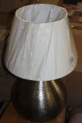 Boxed Pacific Home Hammered Table Lamp With Shade RRP £80 (18730) (Pictures Are For Illustration