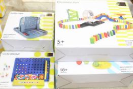 Assorted Childrens Toy Items To Include 6 in 1 Wooden Games Compendium Domino Run Toy Sets And