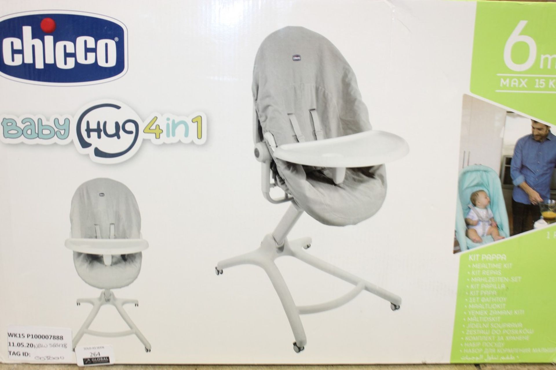 Boxed Chicco Baby Hug 4 In 1 Snack Tray RRP £30 (NBW566128) (Pictures Are For Illustration
