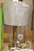 Boxed Enden Lighting Stainless Steel Table Lamp RRP £70 (18821) (Pictures Are For Illustration