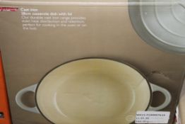 Boxed John Lewis & Partners Cast Iron 28cm Cast Iron Casserole Dish With Lid RRP £60 (NBW630307) (