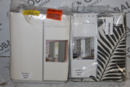 Assorted Items To Include Fusion Fully lined Eyelet Headed Curtains And Fusion Tropical Ochre