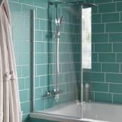 Boxed Escalera Hinged Bath Screen RRP £80 (18372) (Pictures Are For Illustration Purposes Only) (