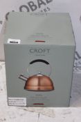 Boxed Croft Collection Whistling Stove Top Kettle RRP £40 (NBW687386) (Appraisals Available Upon