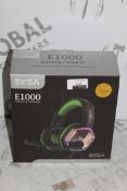 Boxed Pair Of EKSA E1000 Gaming Headphones With Microphone In Black And Green RRP £45 (Appraisals