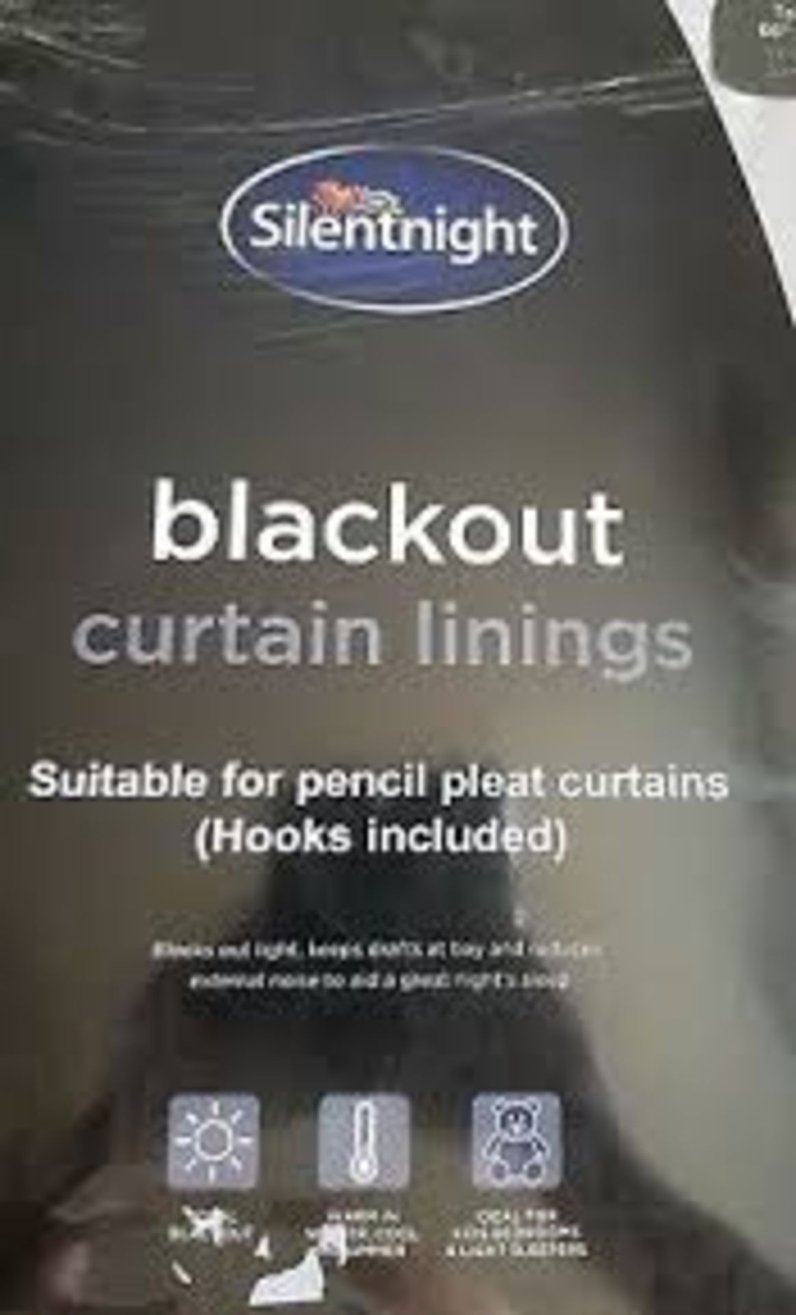 Brand New Pair Of 90x72 Inch Silentnight Curtain Linings RRP £130 (Pictures For Illustration