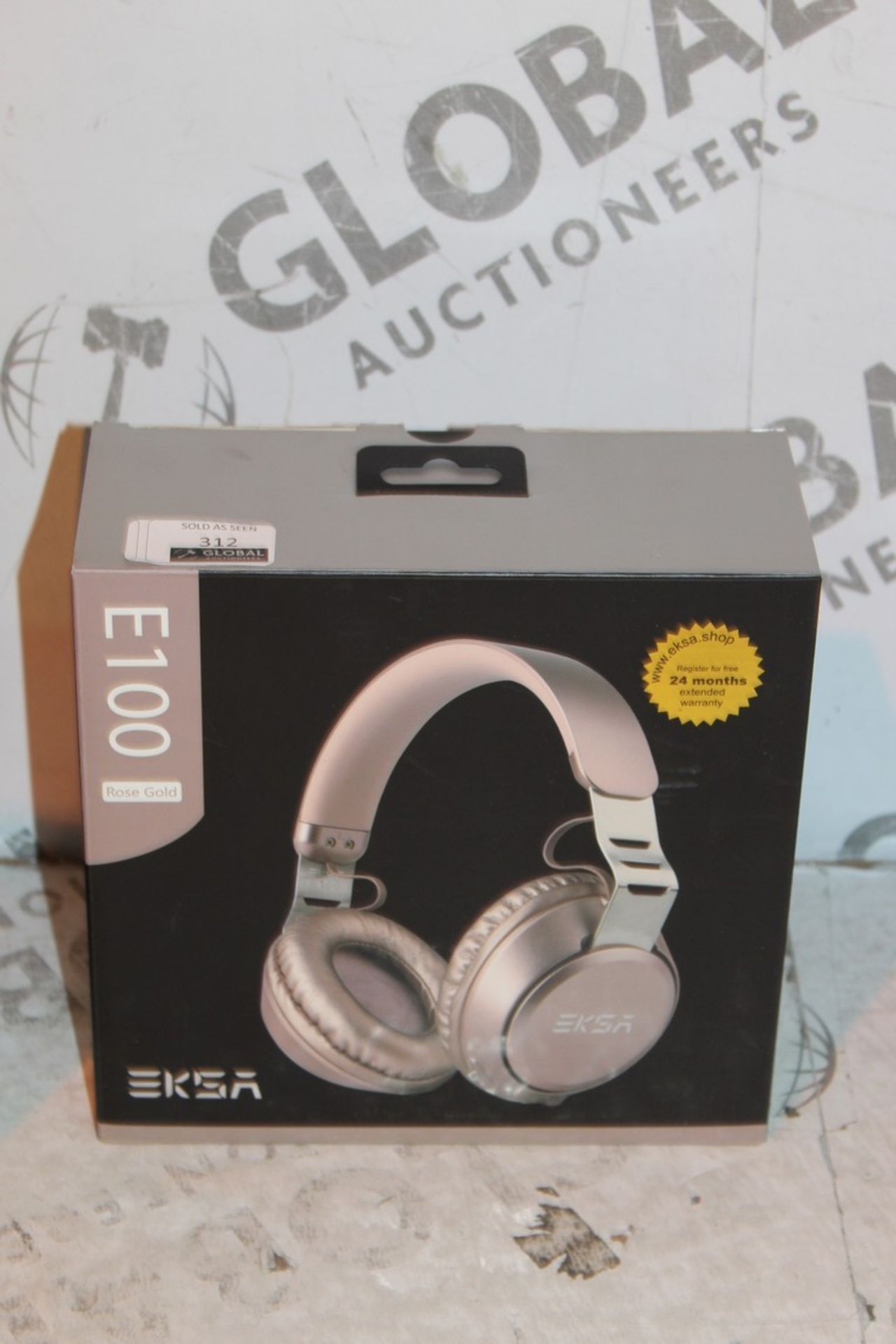 Boxed Pair E100 Rose Gold Wireless Headphones RRP £45 (Pictures Are For Illustration Purposes