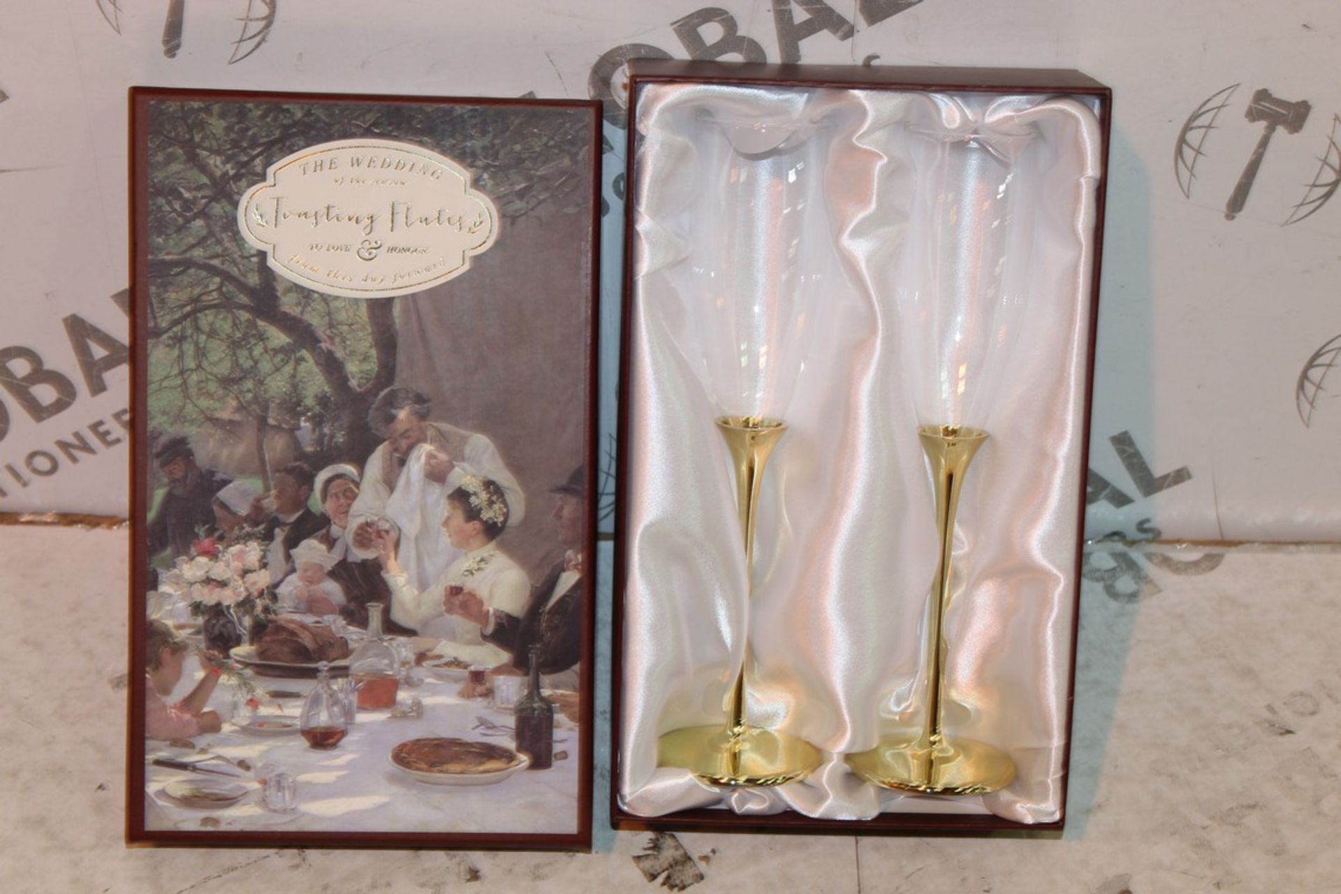 Lot To Contain 5 Boxed Wedding Of The Season Toasting Flutes Twin Pack Champagne Glasses Combined