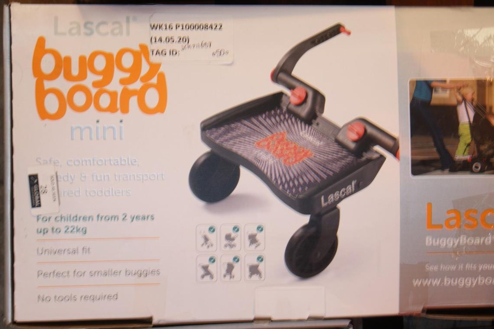 Boxed Lascal Buggy Board Mini Ride On Board RRP £50 (711657) (Pictures For Illustration Purposes