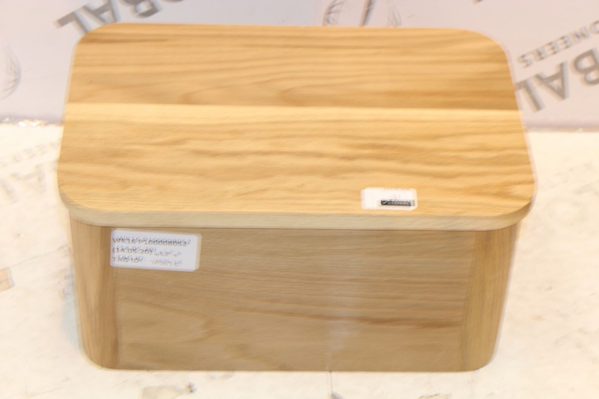 John Lewis And Partners Solid Oak Bread Bins RRP £65 Each (703678) (706776) (Pictures For