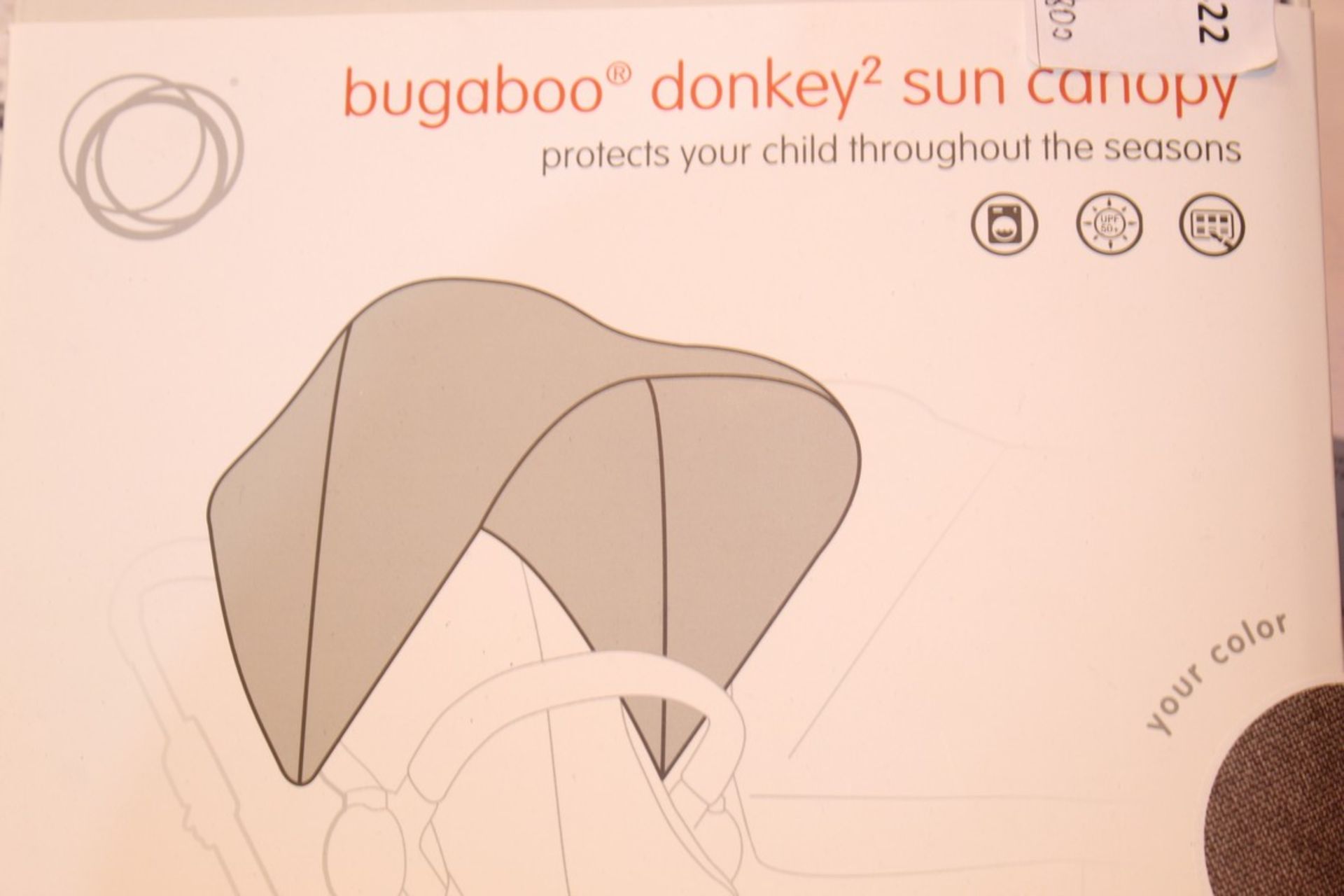 Boxed Bugaboo Donkey 2 Sun Canopy RRP £80 (705951) (Pictures For Illustration Purposes Only)(