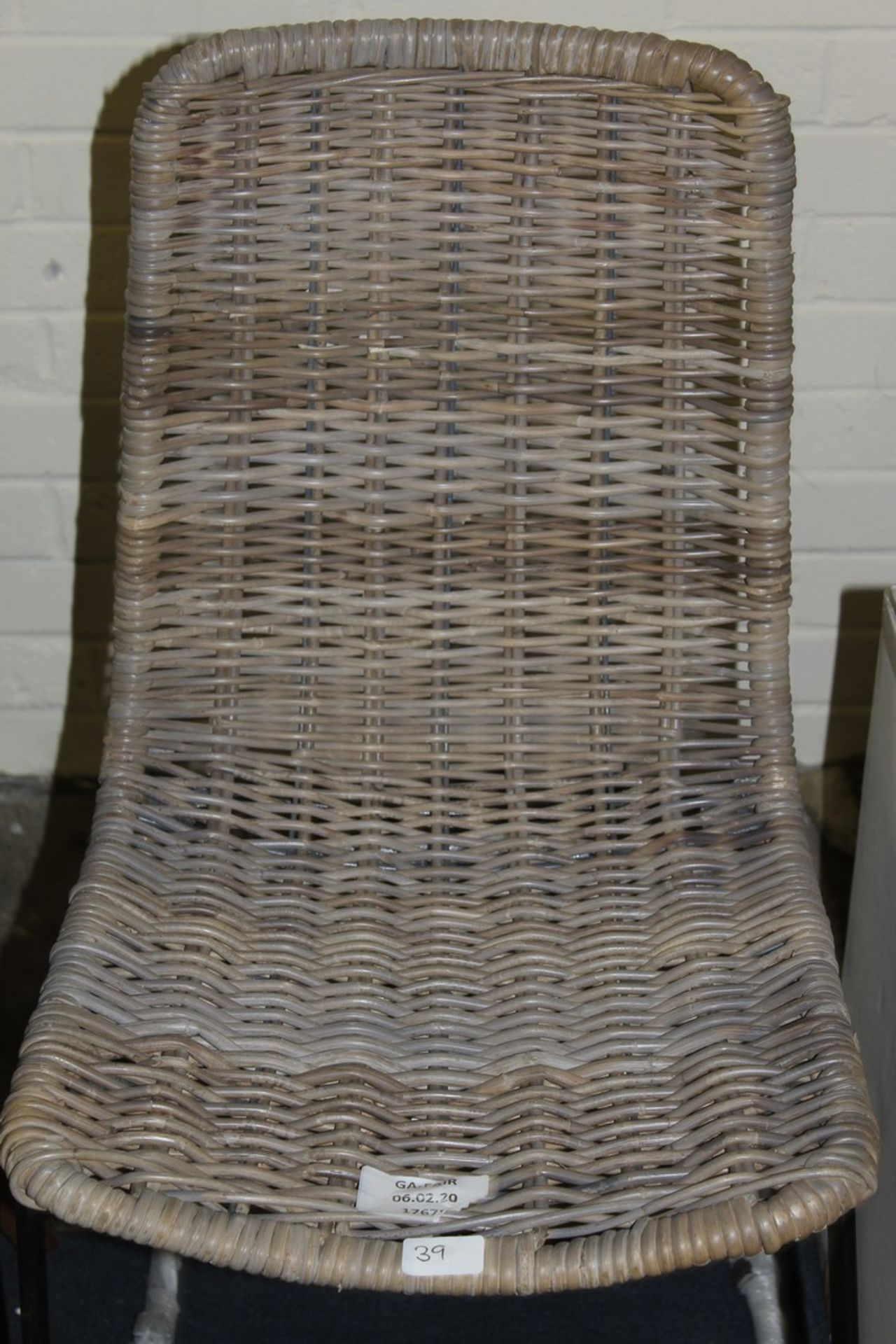 Wicker Designer Dining Chair RRP £50 (17675) (Pictures Are For Illustration Purposes Only)(