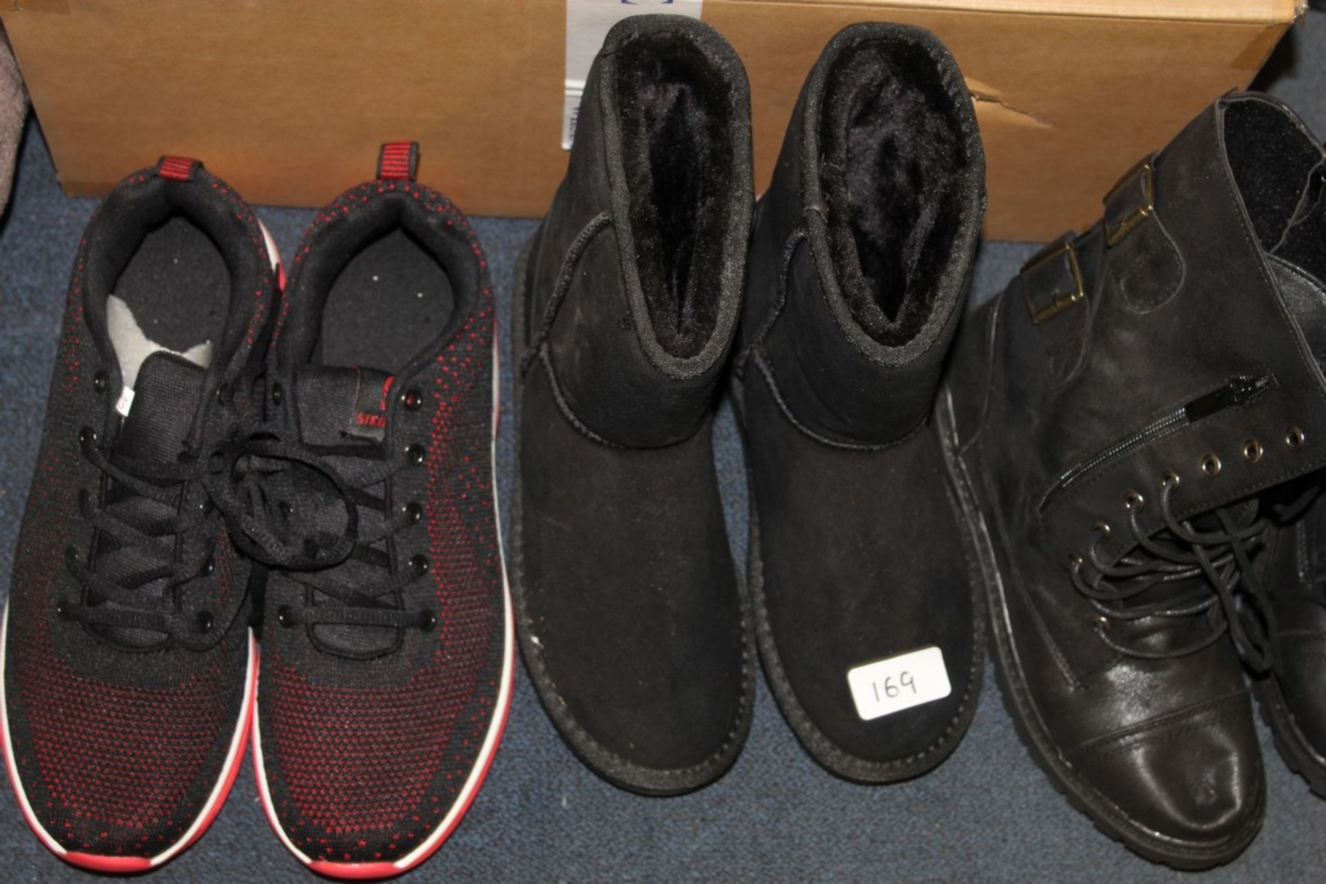 Lot To Contain 3 Assorted Brand New Pairs Trainers, Ugg Style Boots & Military Style Boots