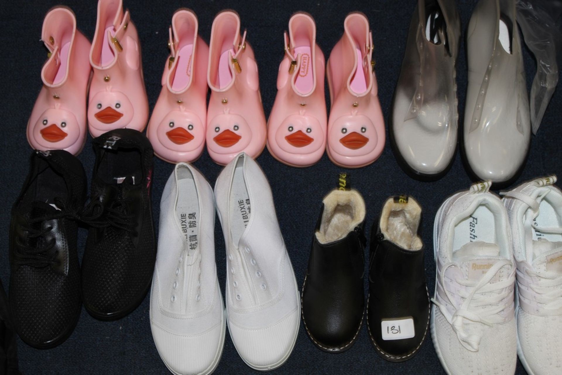 Lot To 8 Assorted Pairs Of Fashion Trainers, Slip On Pumps, Boots & Wellingtons RRP £160 Combined (