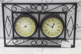 Boxed Charles Bentley Metal Garden Clock RRP £35 (