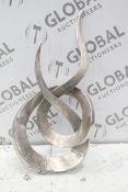 Boxed Entwined Flame Silver Metal Sculpture RRP £1