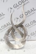 Boxed Entwined Flame Silver Metal Sculpture RRP £1