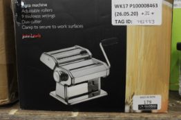 Boxed Pasta Machine, Adjustable Rollers, 9 Thickne