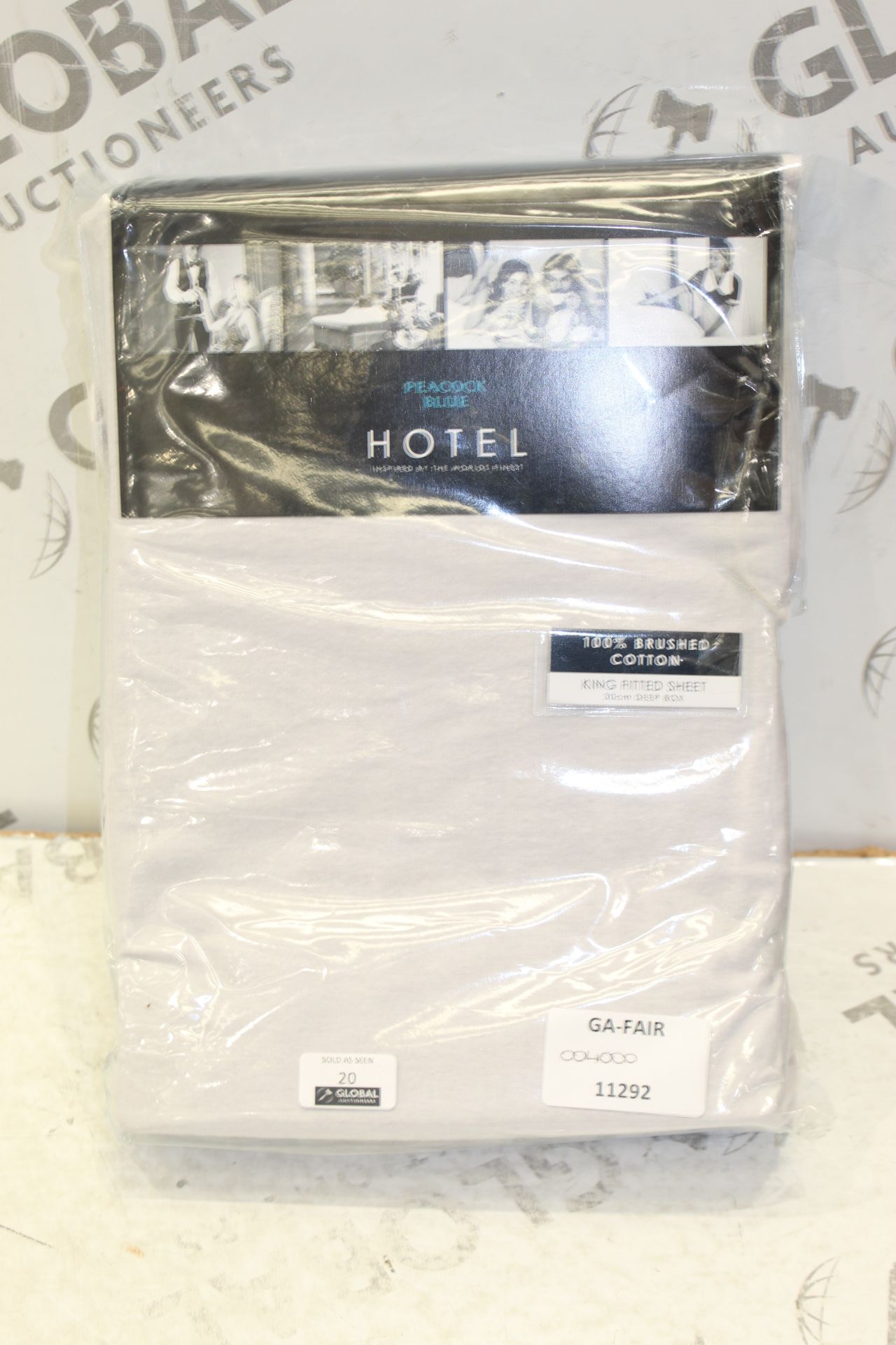 Peacock Blue Hotel 100% Brushed Cotton King Size F