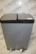 60Litre Twin Recycling Pedal Bin RRP £80 (767503)