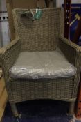 Boxed Pair of Bramble Crest Woven Rattan Dining Chairs RRP £180