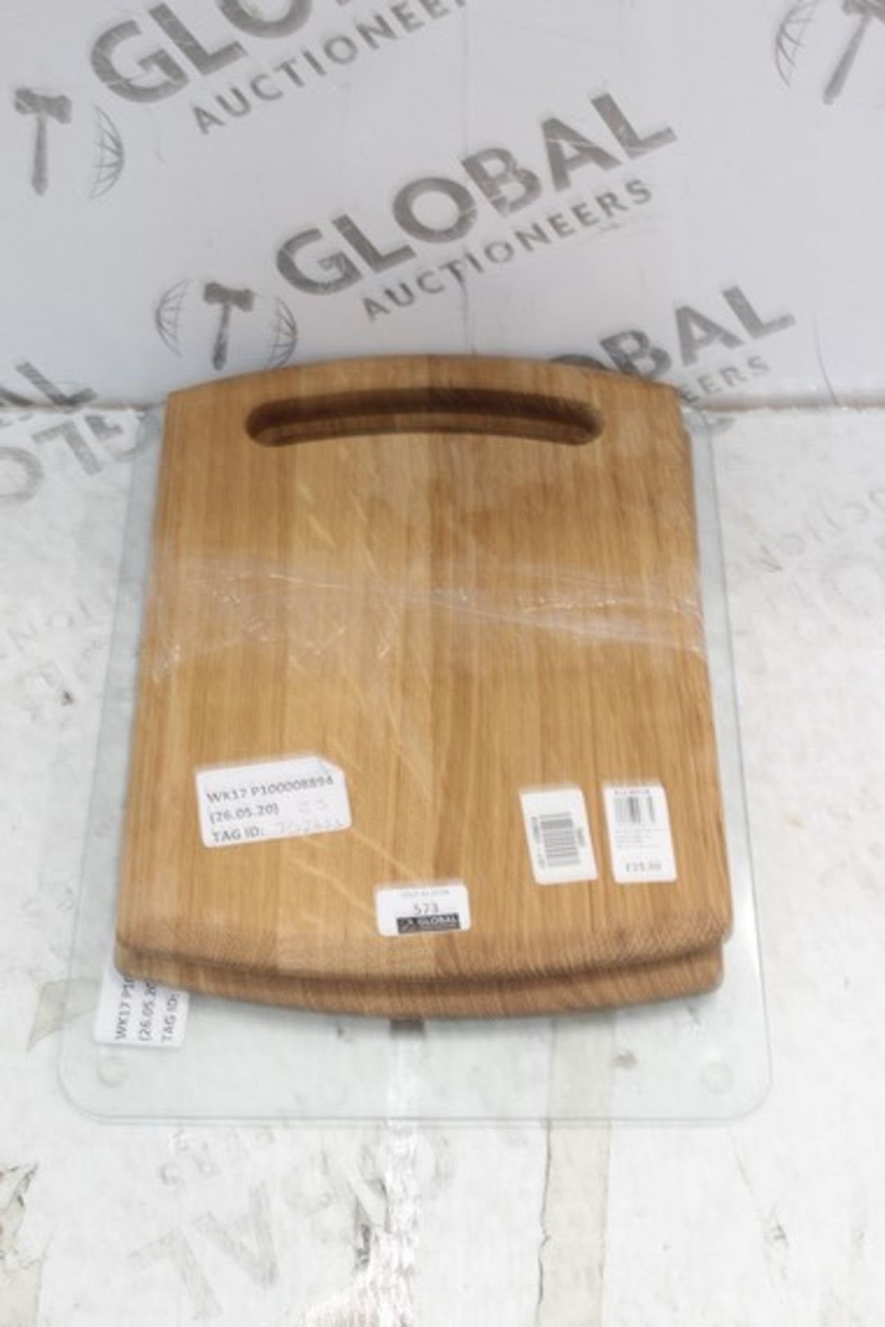 Assorted Glass & Wooden Chopping Boards RRP £25 Ea