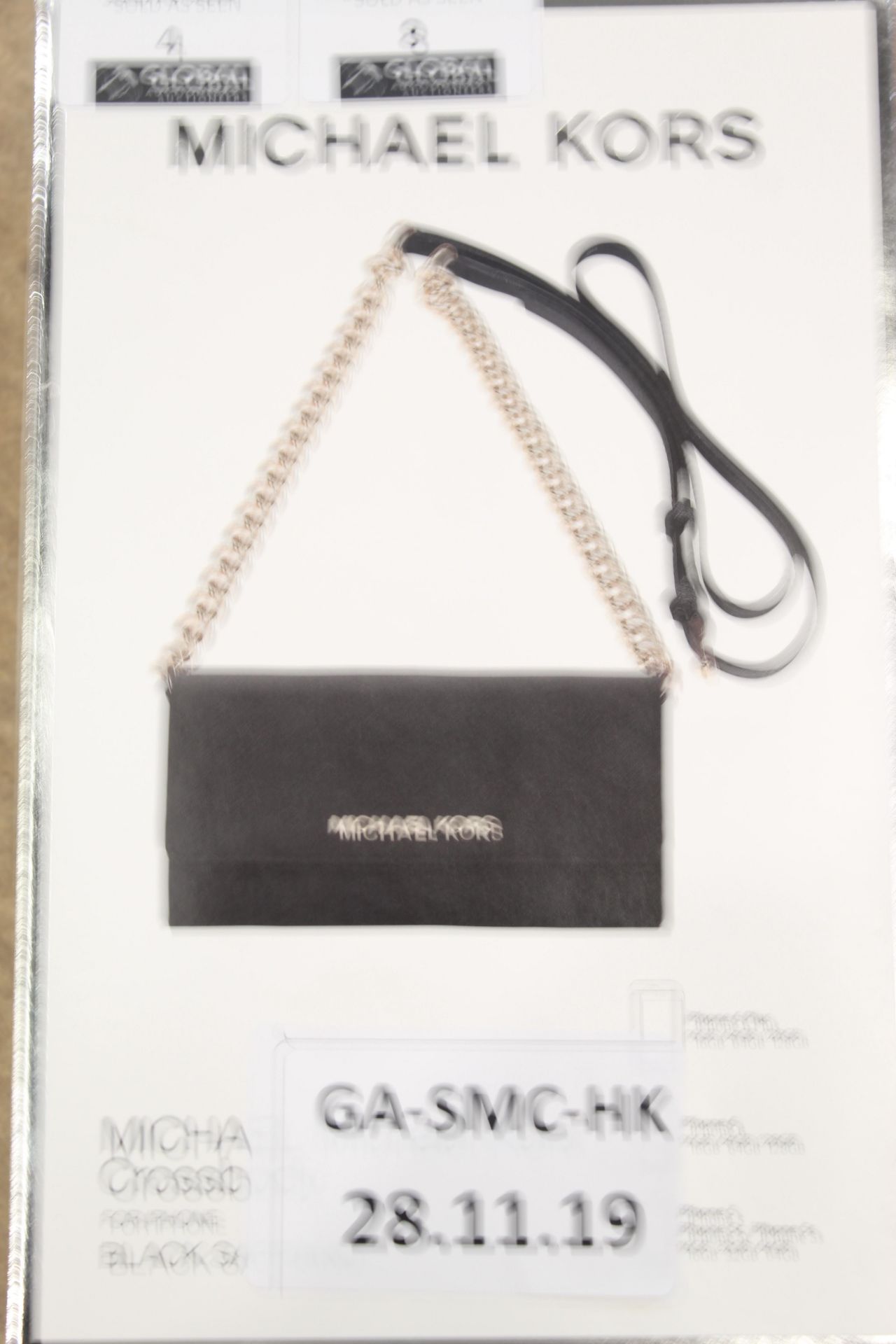 Boxed Brand New Michael Kors Black Saffiano Cross