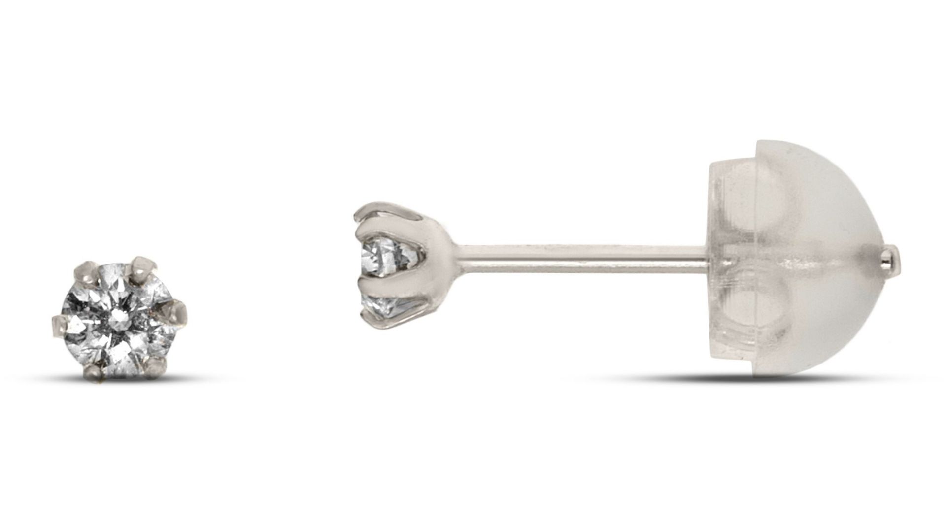 Platinum Diamond Earrings RRP £220 - Image 2 of 2