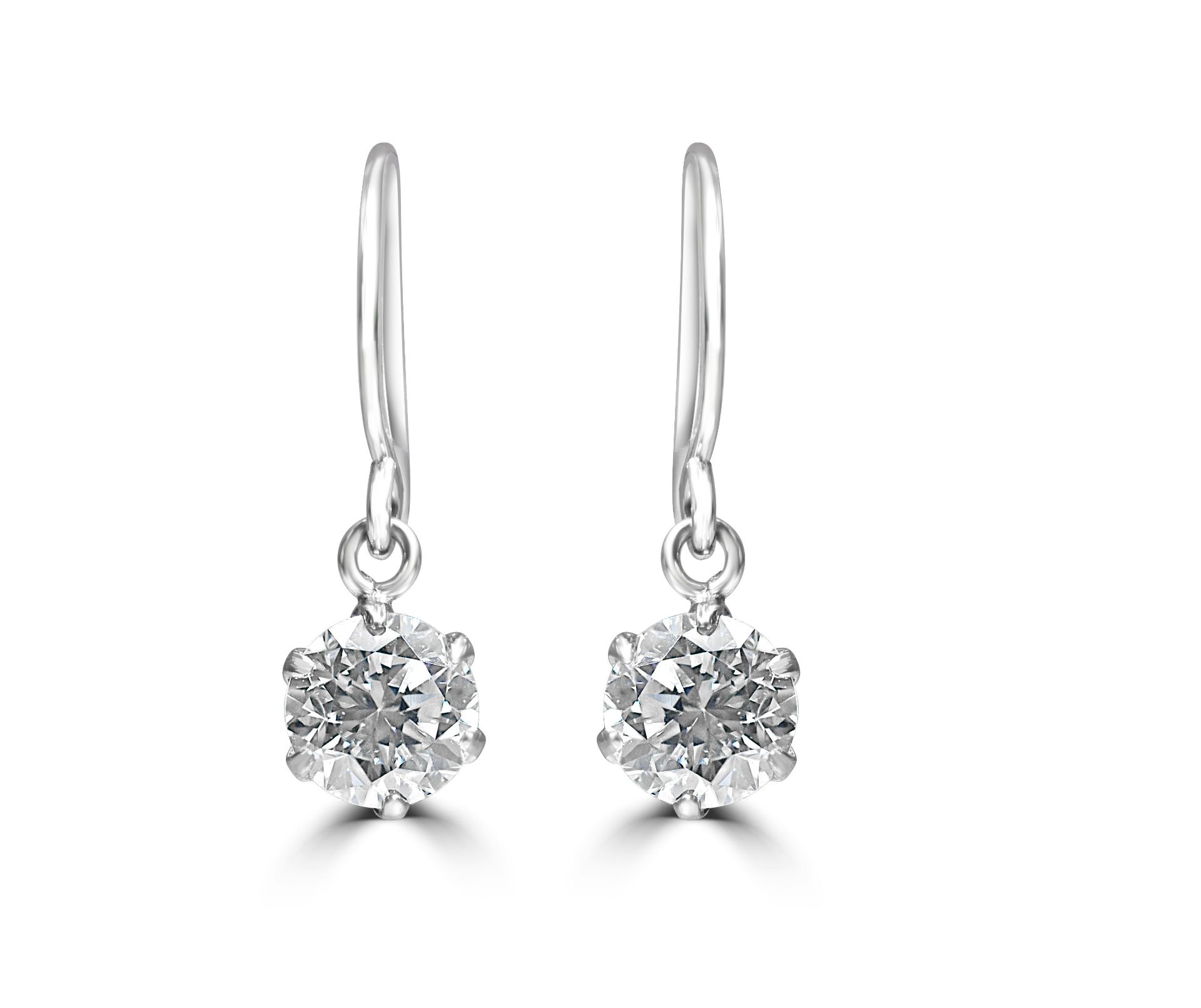 Stunning Platinum 1/2 carat tw Diamond Earrings RRP £1595