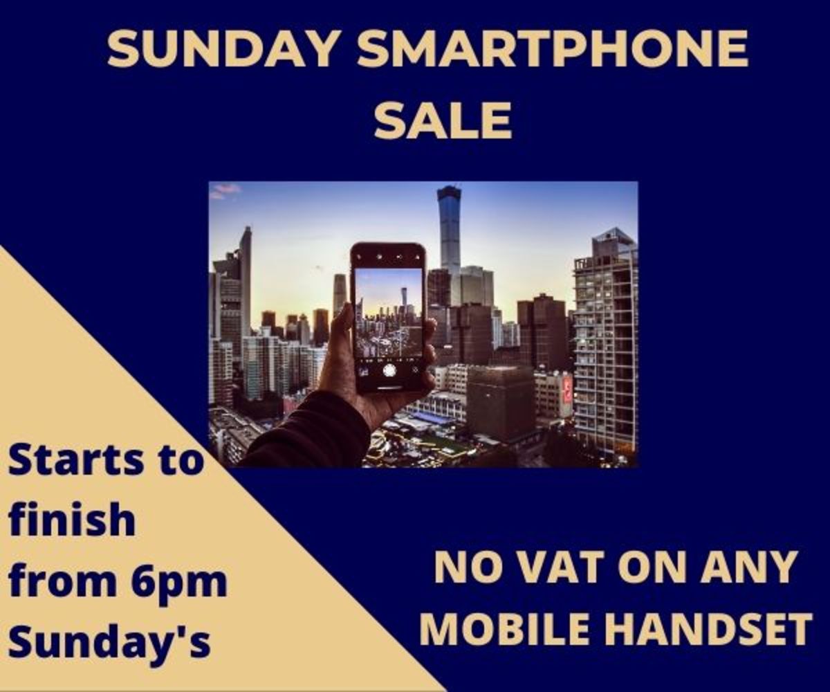 Sunday Smart Phone Sale! NO VAT ON ANY MOBILE HANDSET!!!!