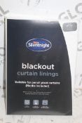 Lot To Contain 8 66 x 54" White Silent Night Blackout Curtain Linings Combined RRP £640 (Pictures