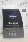 Lot To Contain 6 White Silent Night 90 x 54" Blackout Curtain Linings Combined RRP £630 (Pictures