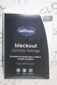 Lot To Contain 8 66 x 54" White Silent Night Blackout Curtain Linings Combined RRP £640 (Pictures