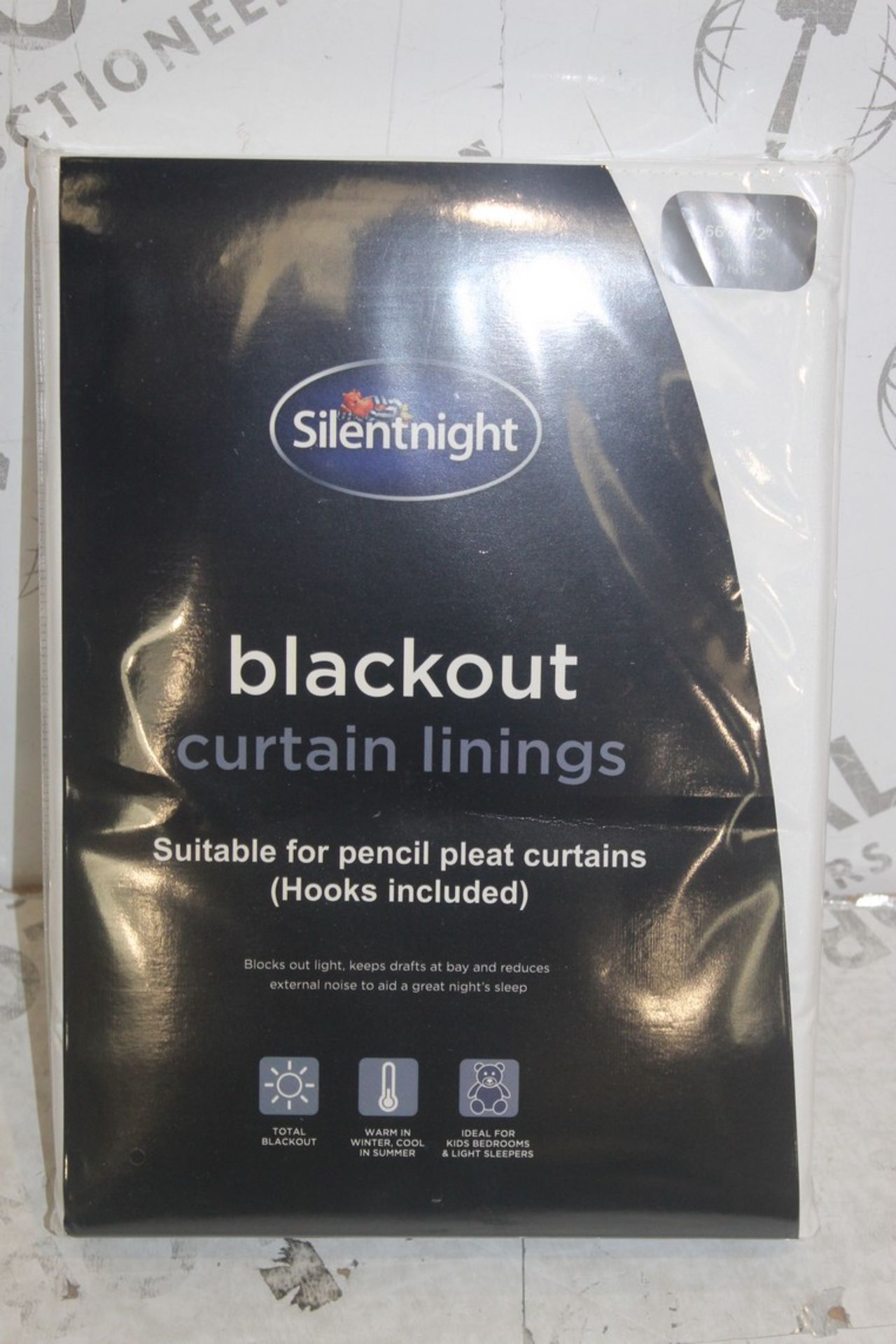 Lot To Contain 7 66 x 72" Silent Night Blackout Curtain Linings Combined RRP £770 (Pictures Are