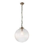 Boxed Brydon 1 Light Globe Pendant Ceiling Light RRP £60 (16228) (Pictures For Illustration Purposes