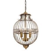 Boxed Stanford/Faugil First Light Products Antique Brass Ceiling Light RRP £130 (Pictures Are For