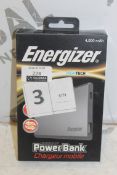 Lot To Contain 2 Energiser UE800 3GY Power Bank Mobile Chargers Combined RRP £80 (Pictures Are For