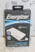 Lot To Contain 2 Boxed Energiser Type C XP10002CQ Power Banks Combined RRP £70 (Pictures Are For