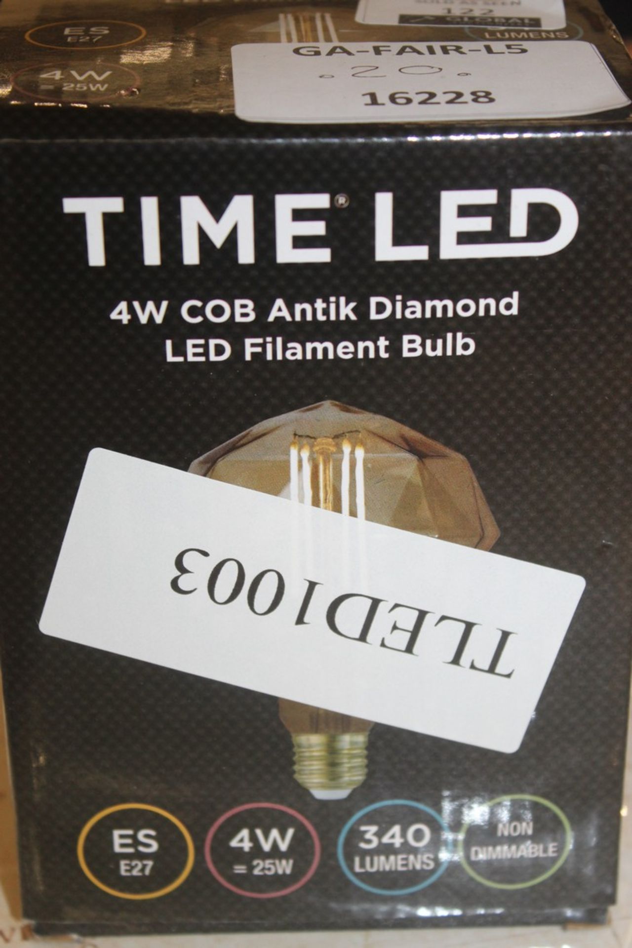Lot To Contain 2 Time LED Antik Diamond LED Filament Light Bulb Combined RRP £60 (16228) (Pictures
