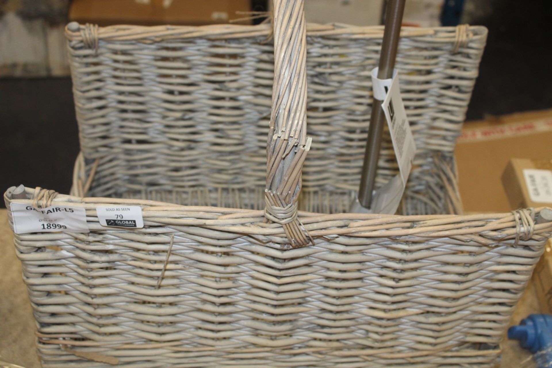 Lot To Contain 2 Assorted Items To Include Wicker Basket And An Umbra Toilet Roll Holder Combined