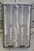 Lot To Contain 3 Brand New Pairs Of 2 Heart Stem Champagne Flutes RRP £75 (Pictures Are For