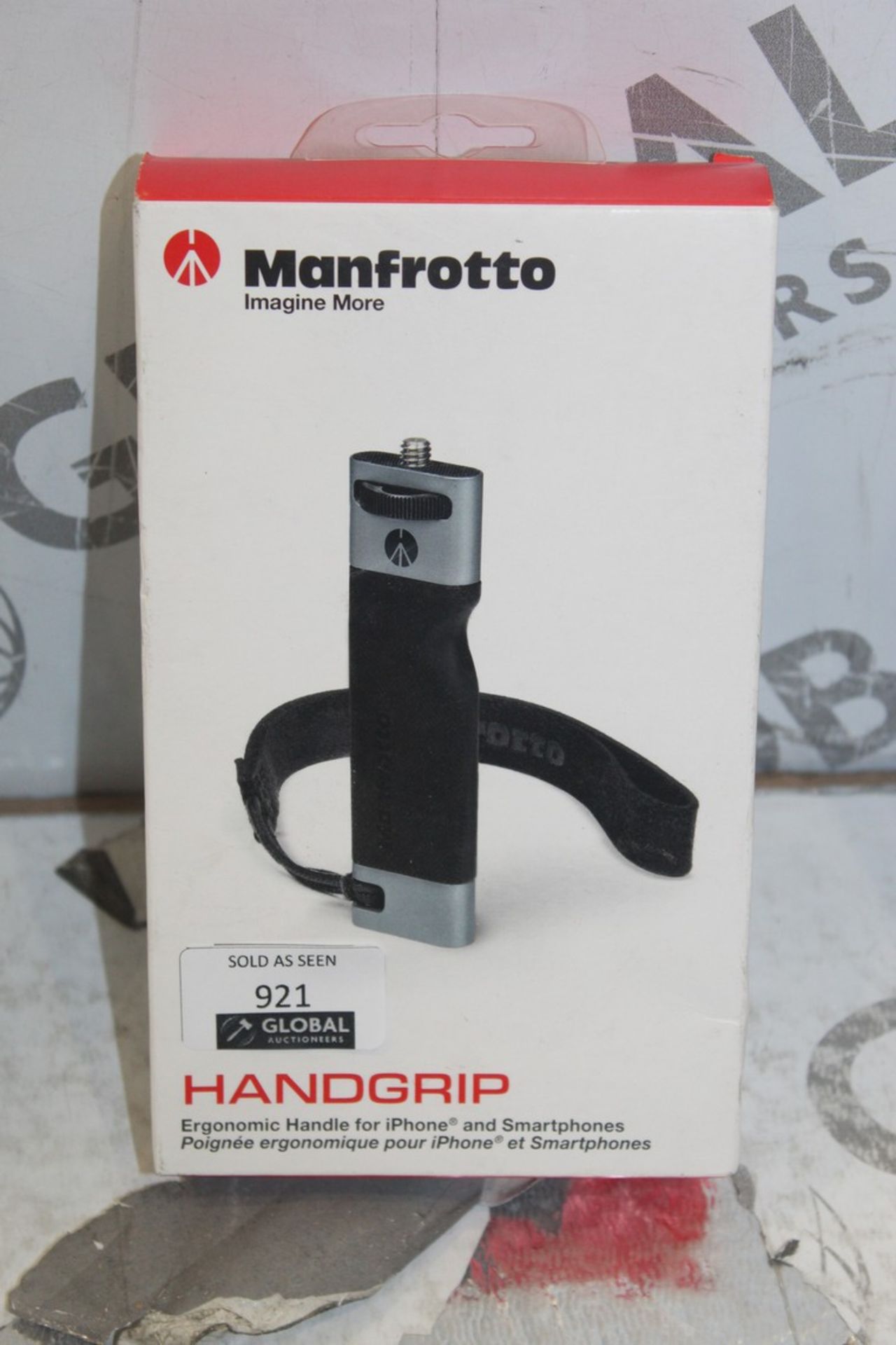 Boxed Manfroto Hand Grip Iphone Accessory RRP £50 (Pictures Are For Illustration Purposes Only) (