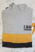 Lot to Contain 5 Assorted High Jeans Original Denim Grey, Yellow and Black Hoodies in Various