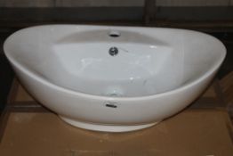 Boxed Counter Top Oval Deep Fill Basin RRP £170 (Pictures Are For Illustration Purposes Only) (