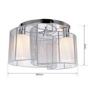 Boxed 2 Light Brookmere Ceiling Light Fitting RRP £60 (14601) (Pictures Are For Illustration