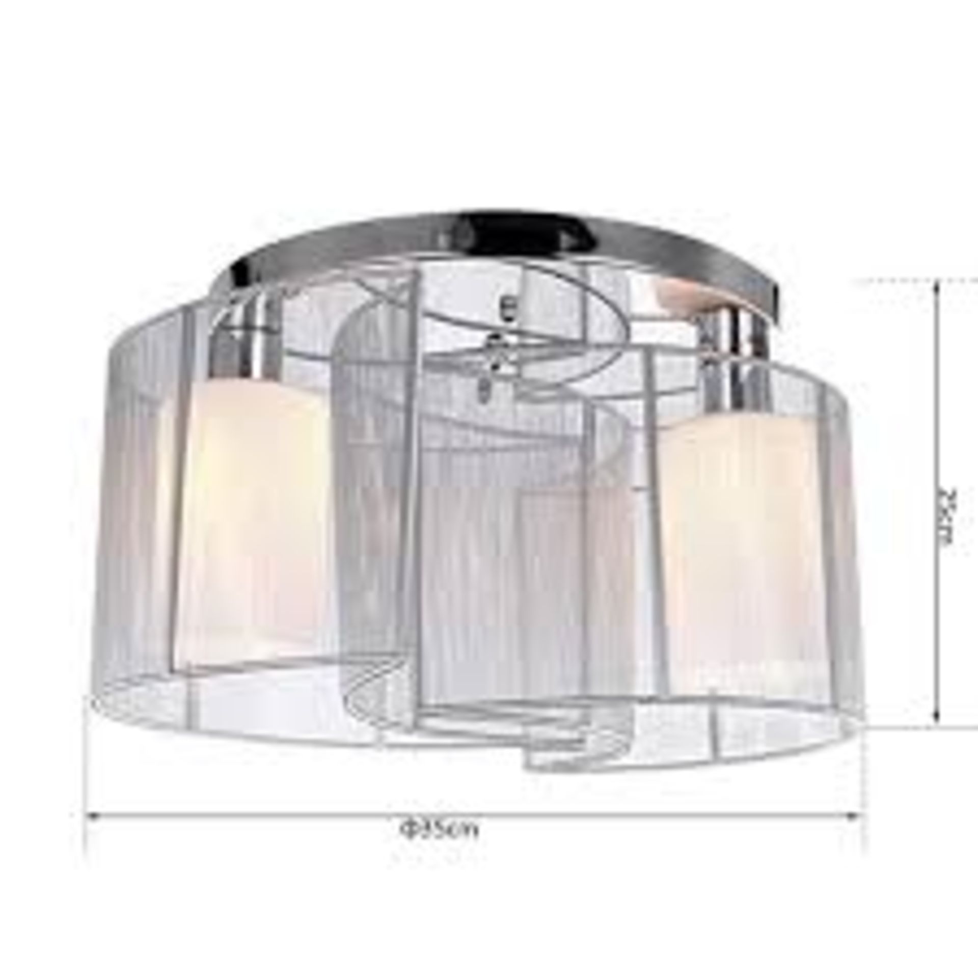 Boxed 2 Light Brookmere Ceiling Light Fitting RRP £60 (14601) (Pictures Are For Illustration