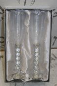 Lot To Contain 3 Brand New Pairs Of 2 Heart Stem Champagne Flutes RRP £75 (Pictures Are For